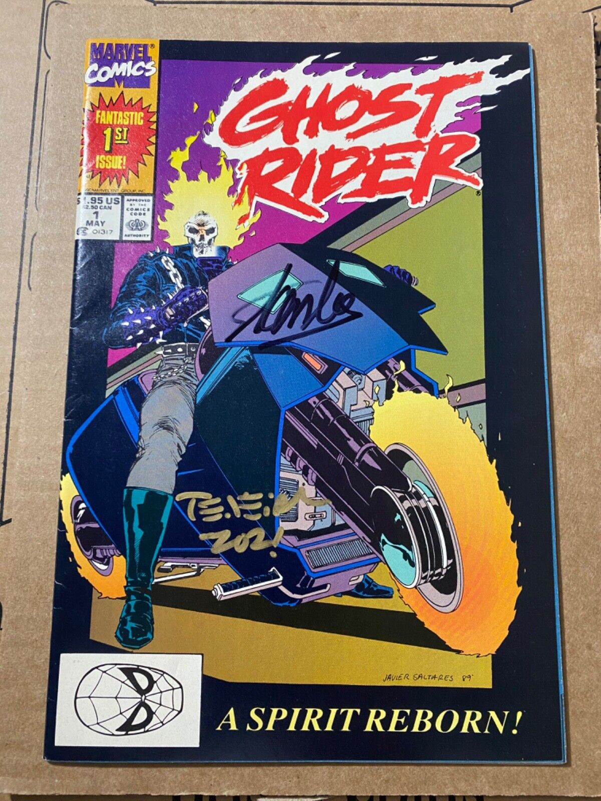 Ghost Rider #1 Signed Stan Lee & Mark Texeira 1st App Danny Ketch 1990