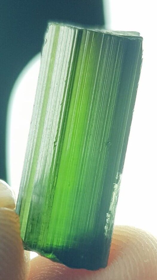 Wow 12.75 ct Natural Green 💚 Color Tourmaline Nice Quality crystal Afghanistan 