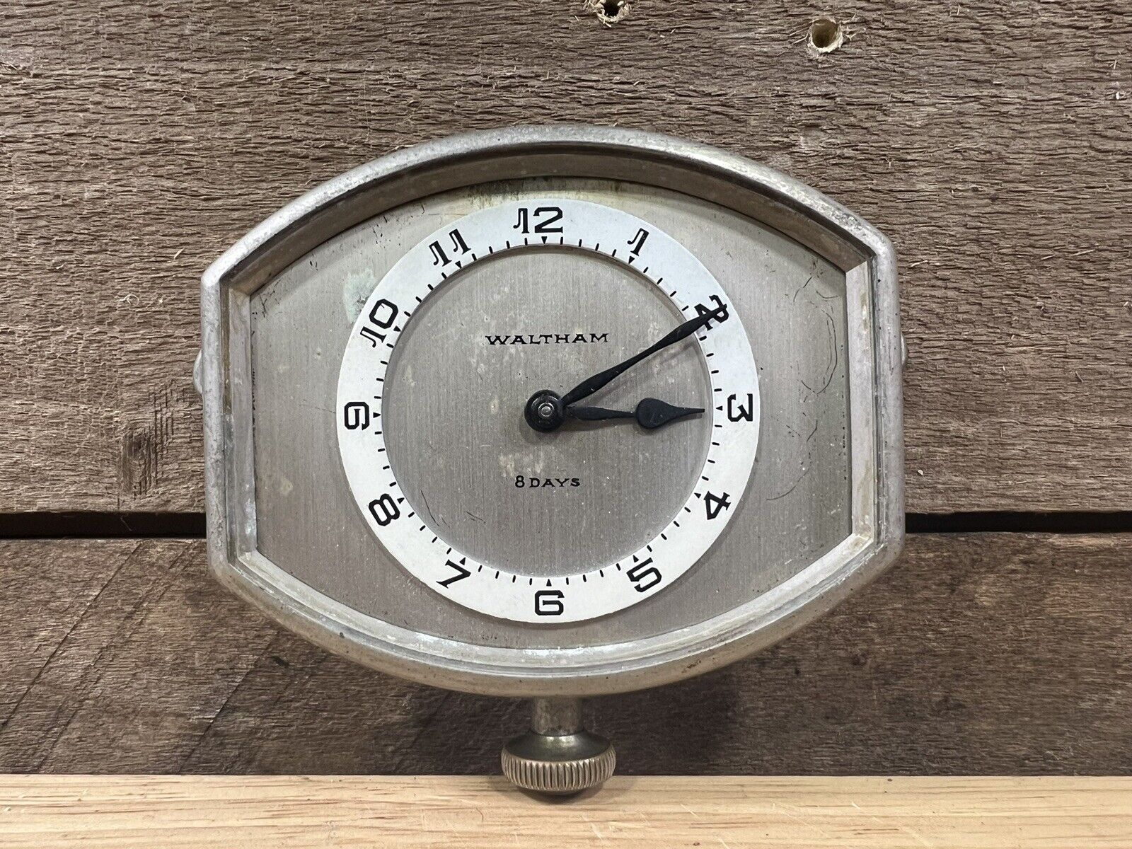Vintage Waltham 8 Day Car Clock 