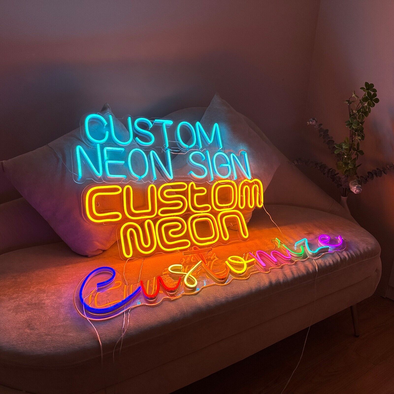 Personalized custom neon sign led custom led sign for Business logo acrylic made