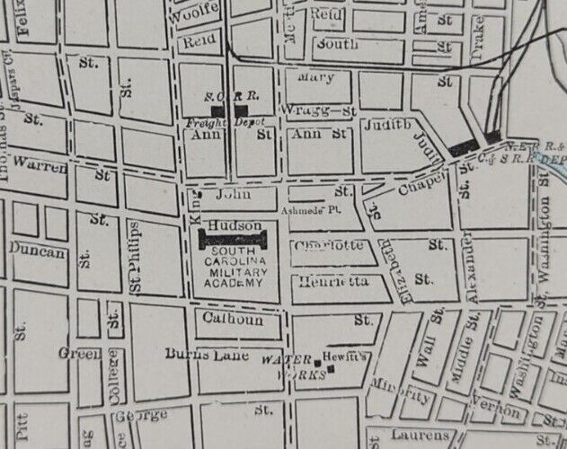 Vintage 1898 CHARLESTON SC Map 11