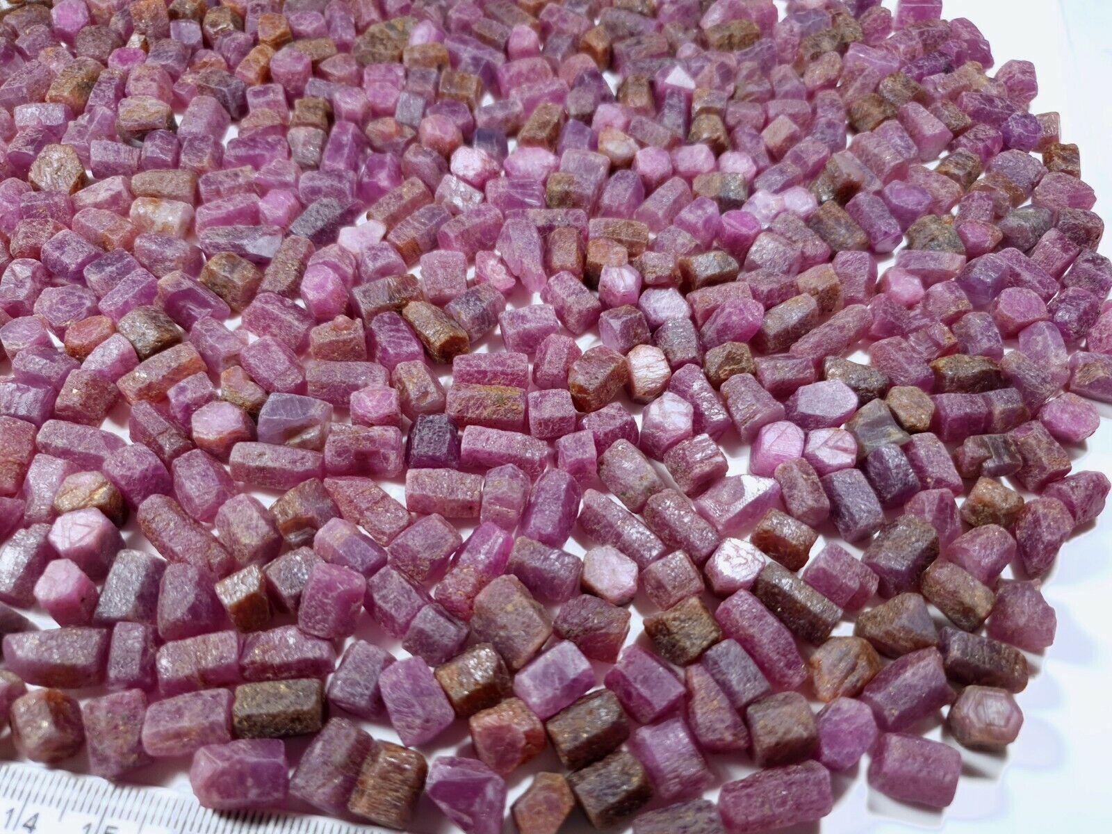 1000 Grams Beautiful Natural Color Ruby Double Termination Crystals Lot 