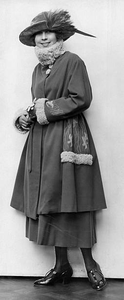 Ms Gisela Rejtoe wearing a coat by the fashion house R M Maasse 1921 Old Photo 1