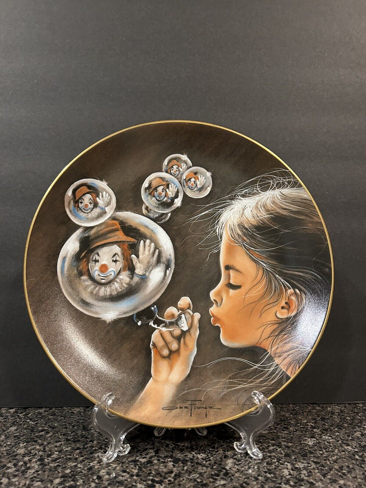 Hackett American Ozz Franca “Images” Collector Plate 1982