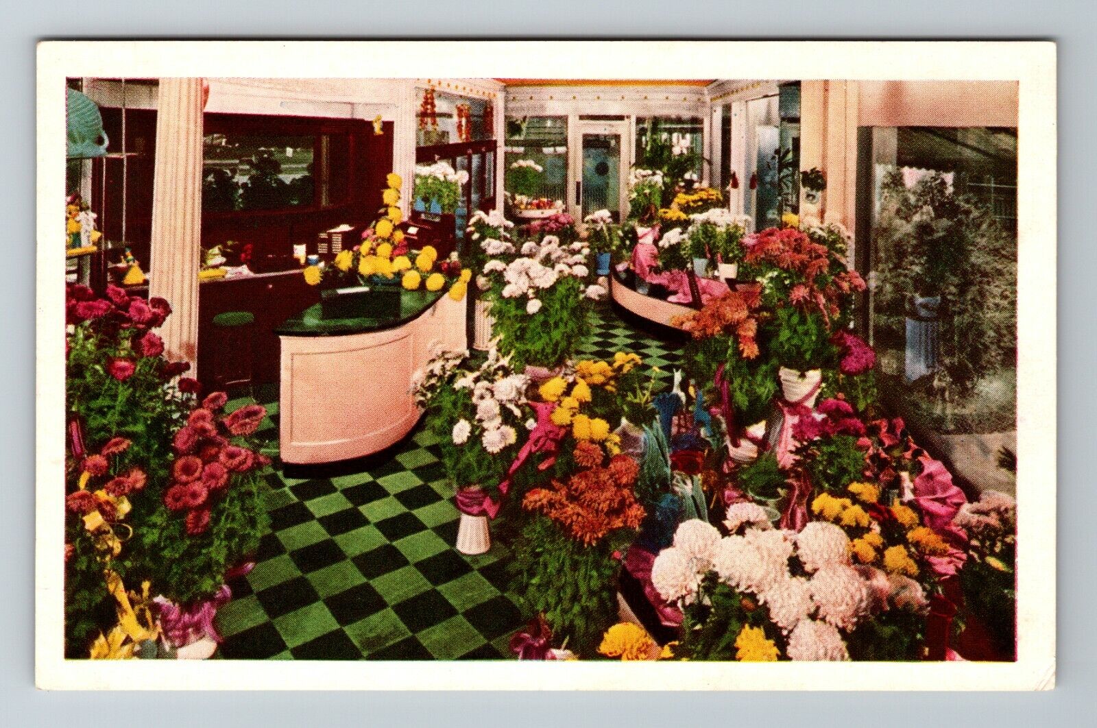 Chicago IL-Illinois, Flower Shop, Edgewater Beach Hotel, Vintage Postcard