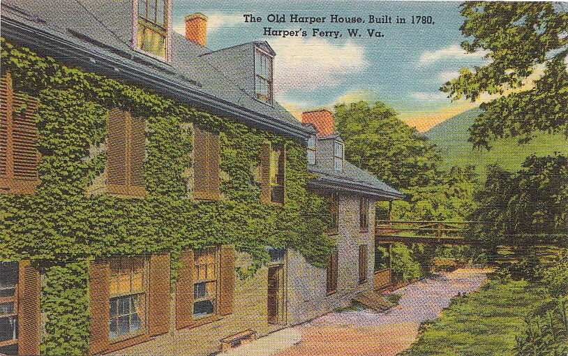  Postcard Old Harper House Harper's Ferry West Virginia 