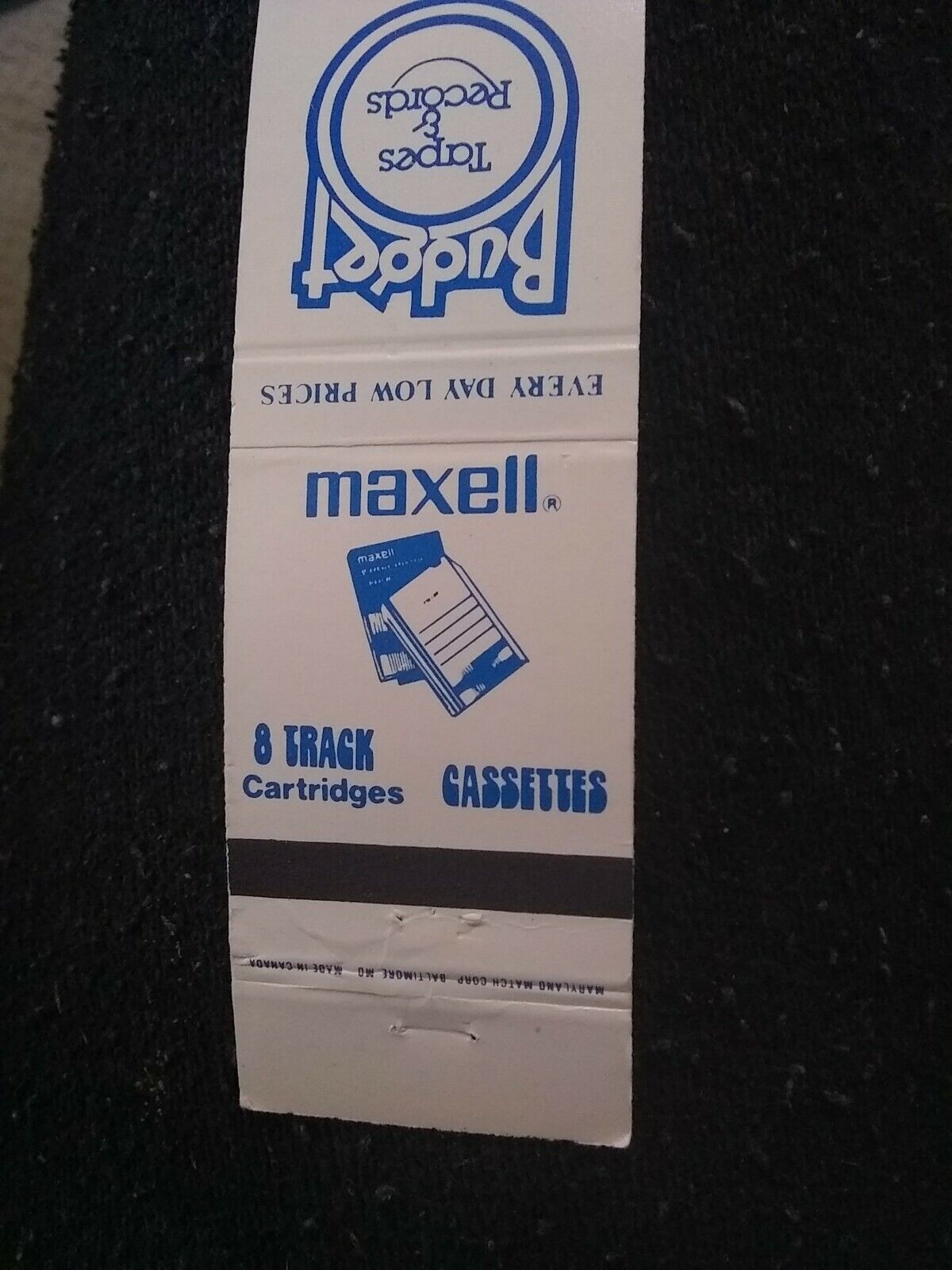 Vintage Matchbook C14 Collectible Ephemera Maxwell 8-track budget tapes records