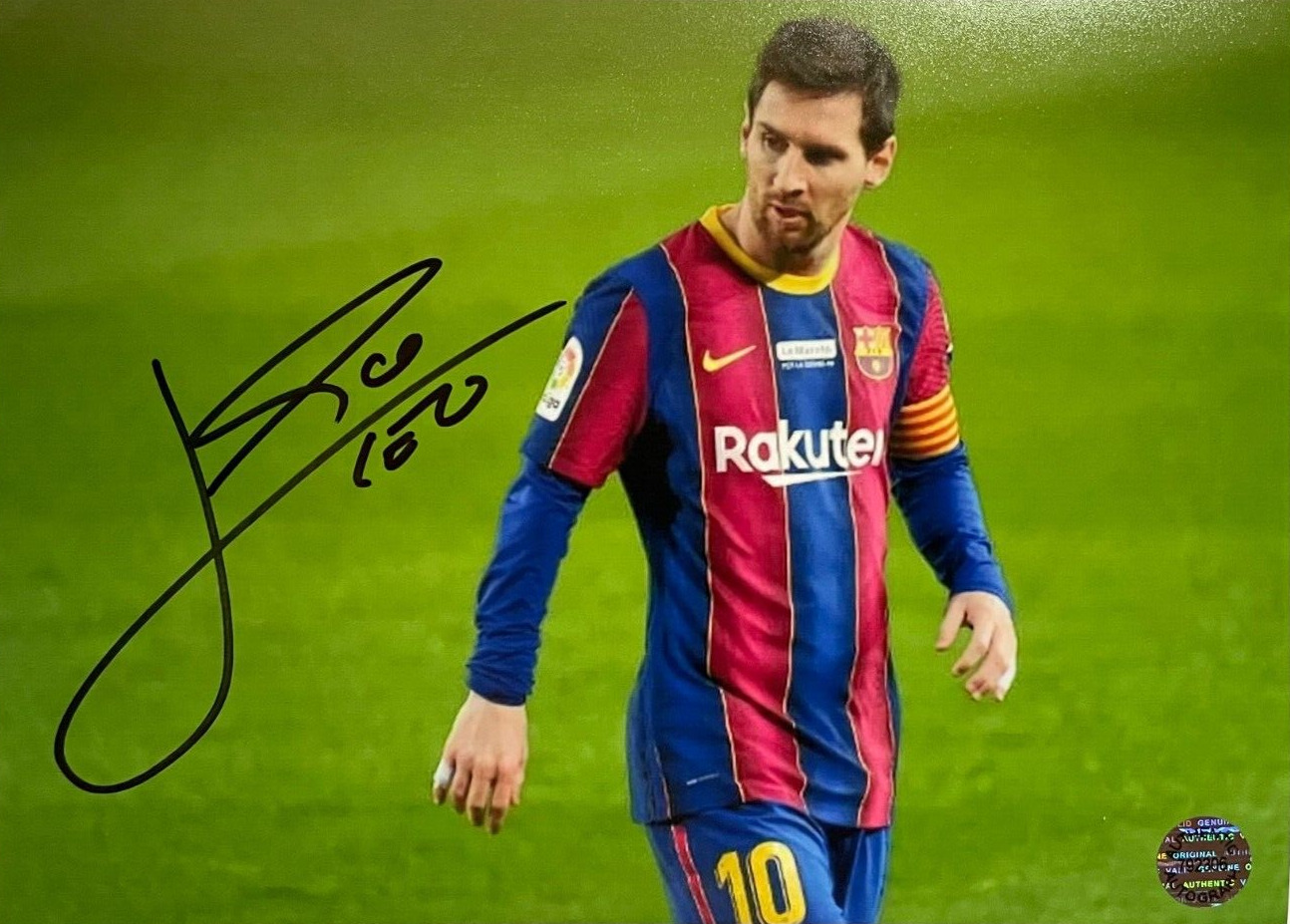 LIONEL MESSI Leo (Barcelona) Soccer Signed 7x5\