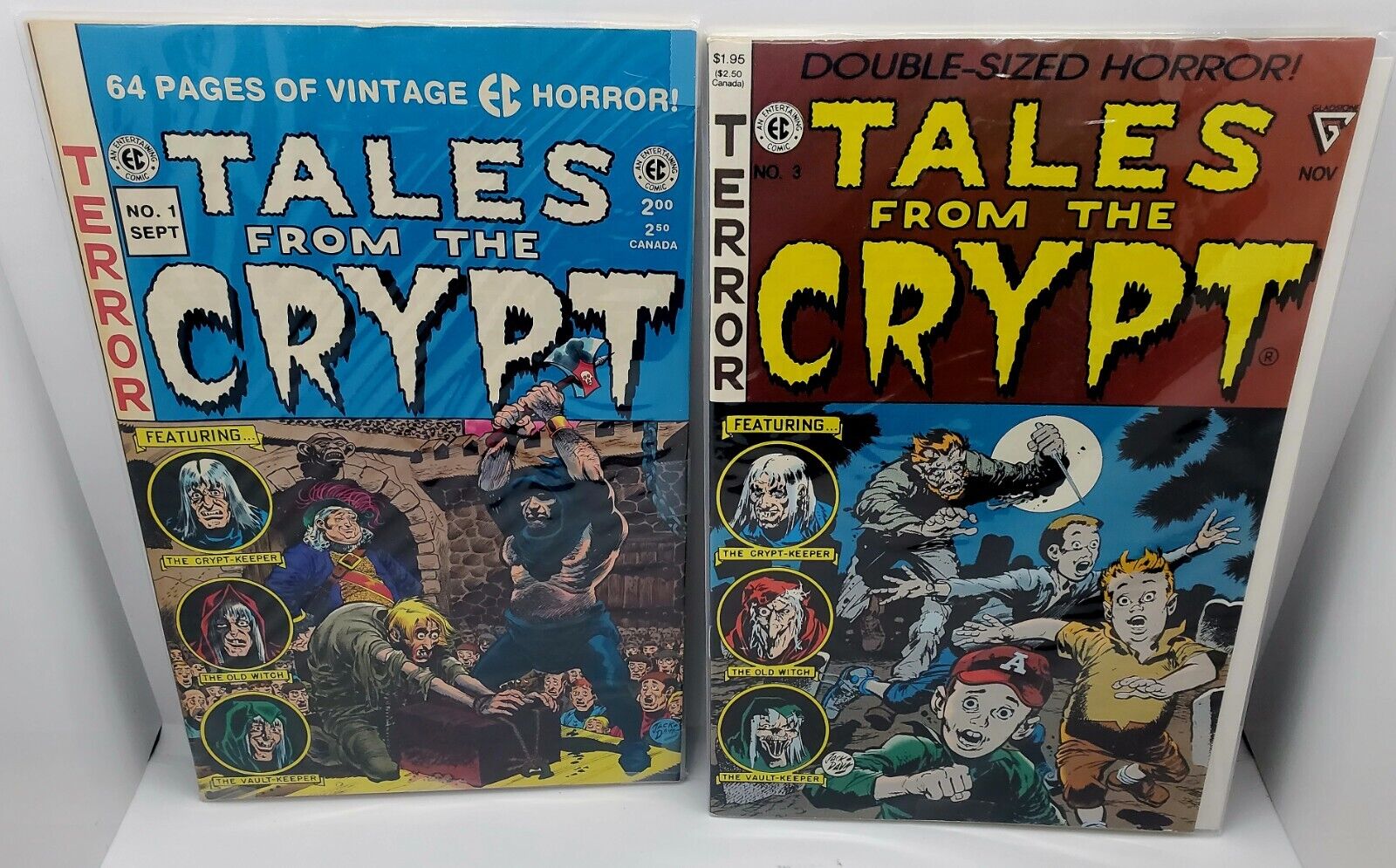 Lot of 2 Tales from the Crypt #1, 3 (EC Comics, 1990) Reprint 1950's Mint 🔥