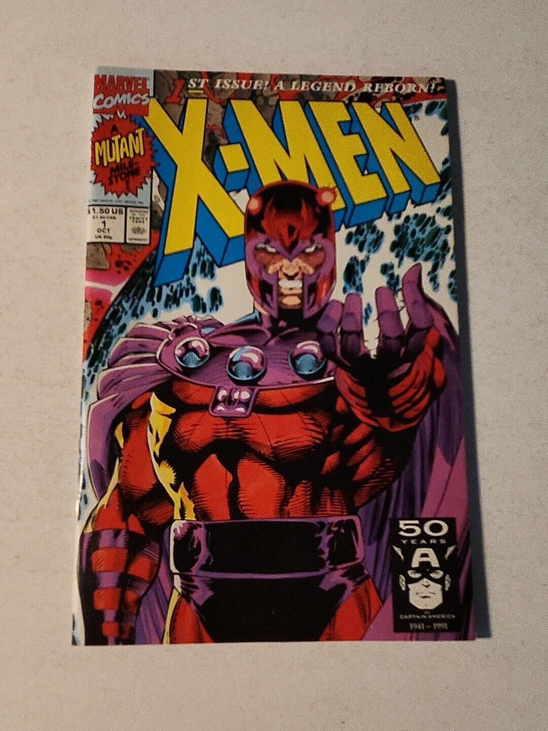 X-Men #1 Cover D Magneto (1991) ~Marvel Comics ~Jim Lee art ~High Grade Unread