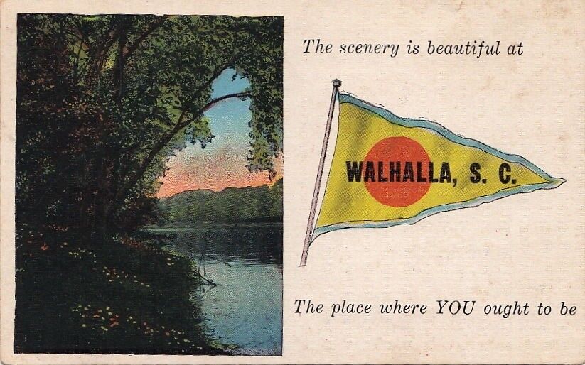 Postcard Scenery is Beautiful Walhalla SC 