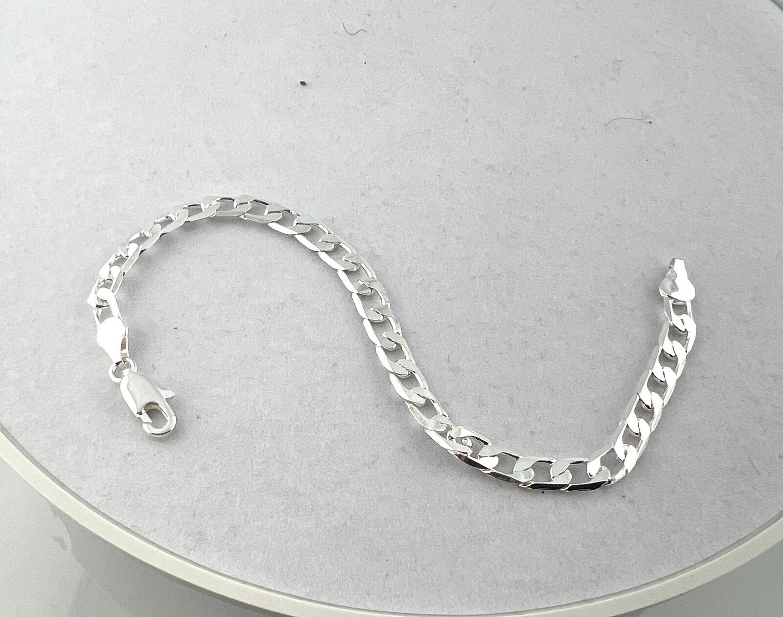 6 mm chain bracelet geometric 925 sterling silver