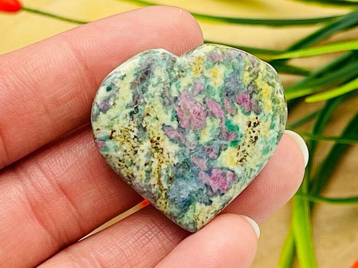Ruby Fuchsite Heart, Ruby in Fuchsite Crystal Heart, Healing Heart, Metaphysical