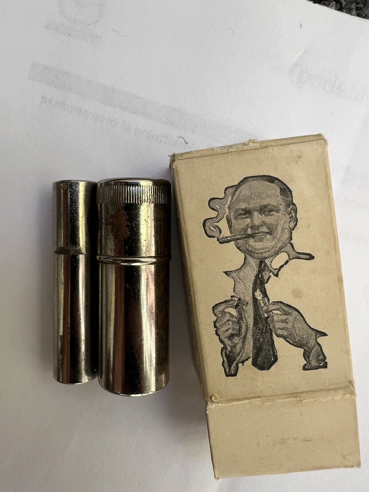 Vintage Master-Lite catalytic pocket lighter, with original box, new VERY RARE ,