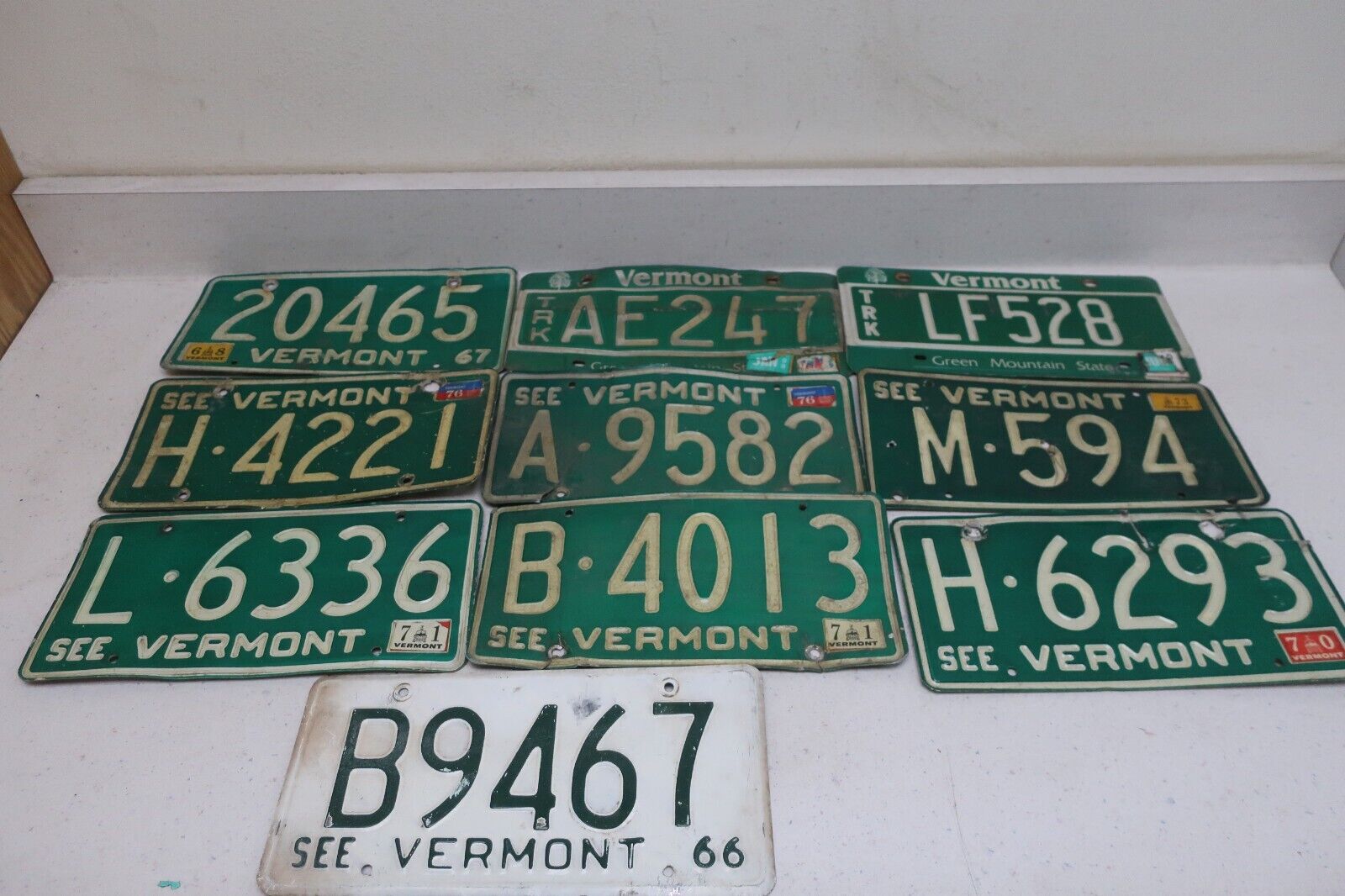 Vermont Bulk License Plates Old 1971 1966 1976 1967 1998 1970 1973 (E32)