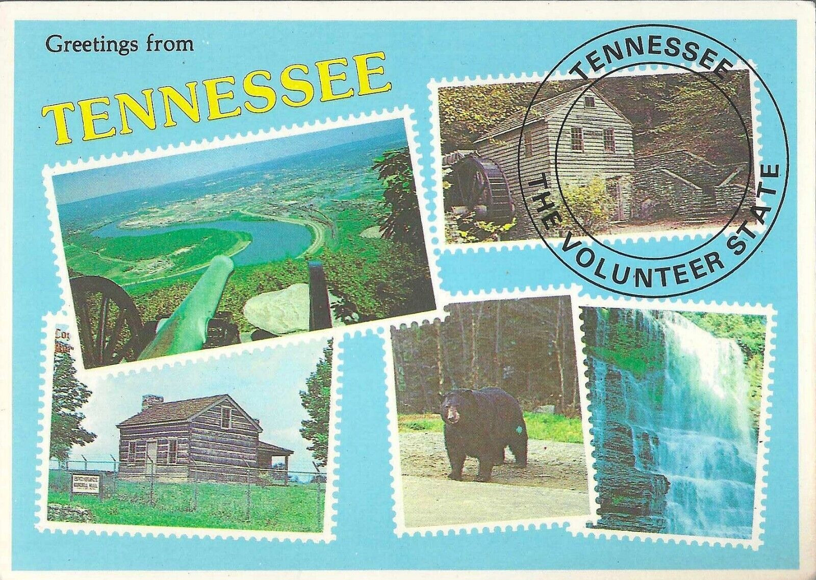 VTG Postcard Greetings From Tennessee The Volunteer State Multiview Unposted