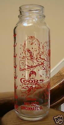 COORS Dairy Cincinnati Ohio RARE Glass Baby Bottle HILO