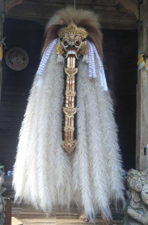 Balinese Traditional Rangda Demon Queen Mask Original Horse Hair with Semal Ties