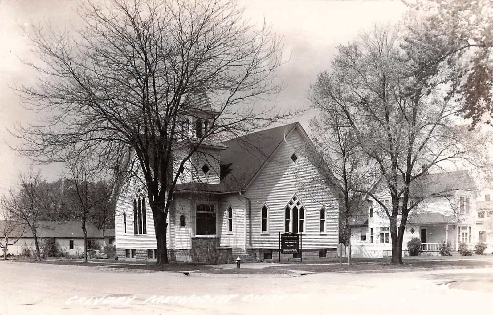 RPPC Stratford Iowa Calvary Methodist Church Photo Postcard E47