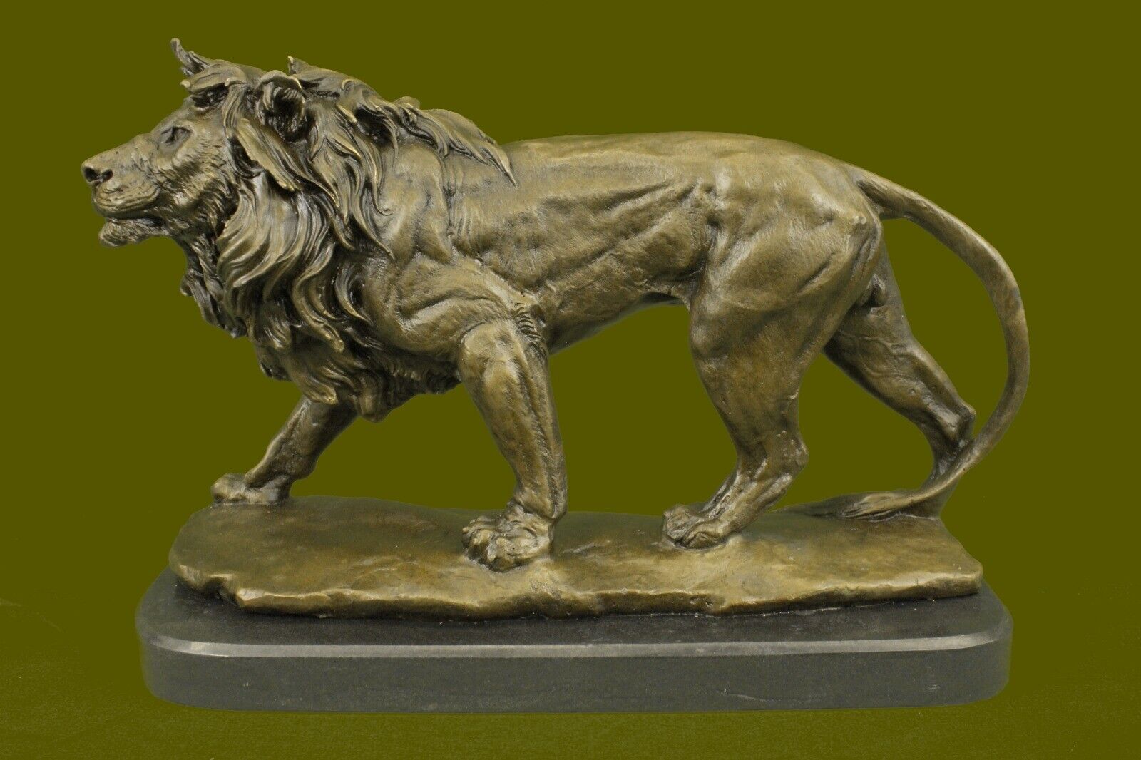 Huge Magnificent Museum Quality Male Lion Bronze Statue Sculpture Art Deco SALE