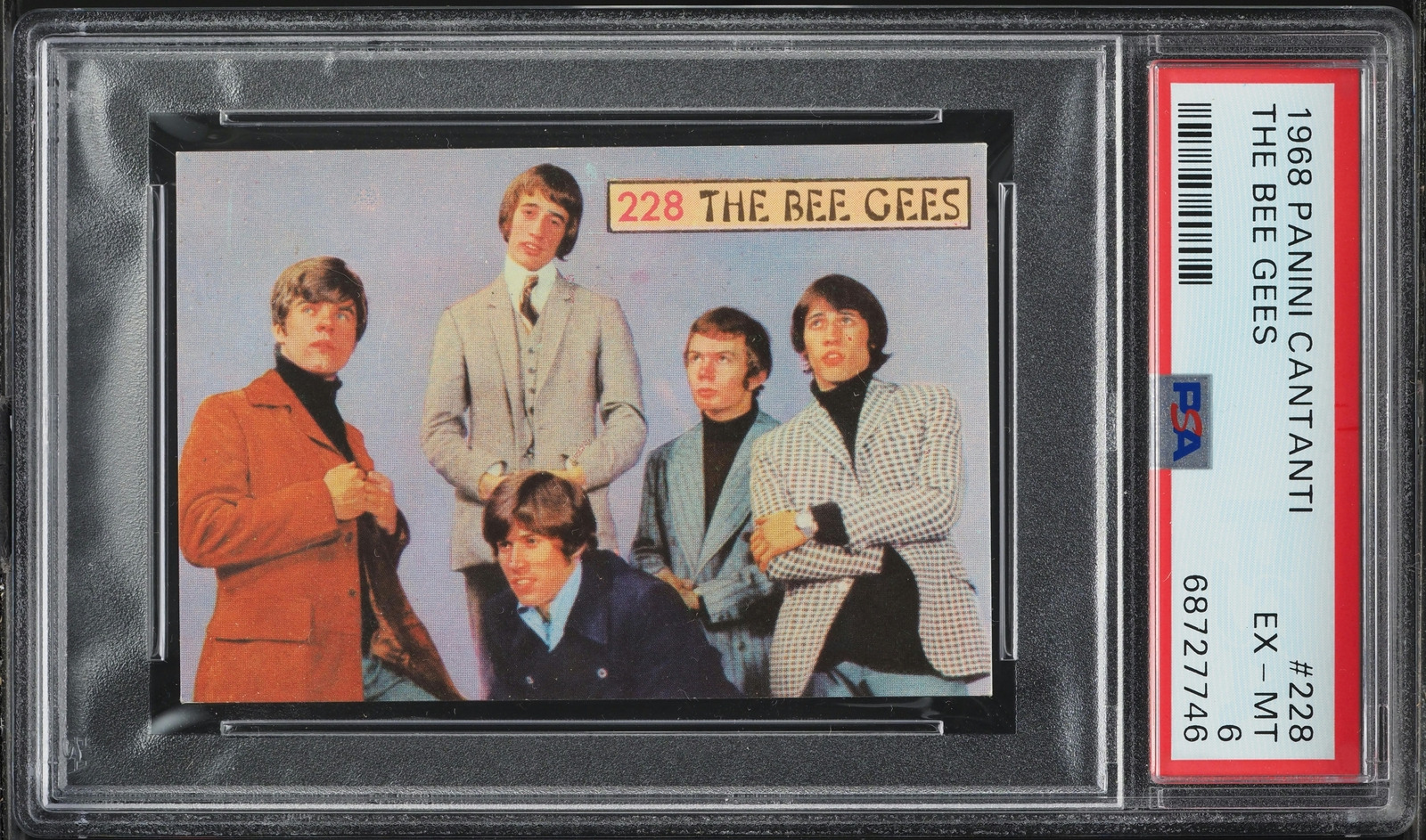 1968 Panini Cantanti The Bee Gees ROOKIE #228 PSA 6