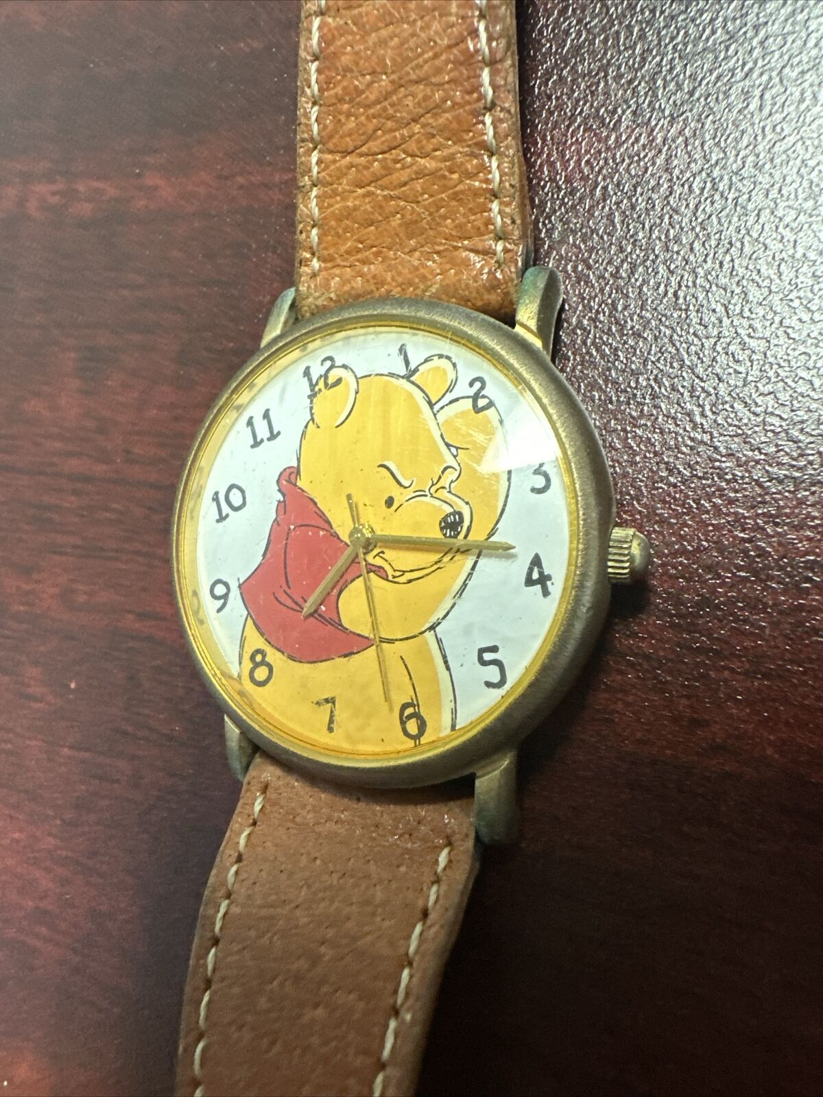 Timex Watch Pooh Bear Thinking Vintage Disney - NEEDS BATTERY - FAST SHIPPING