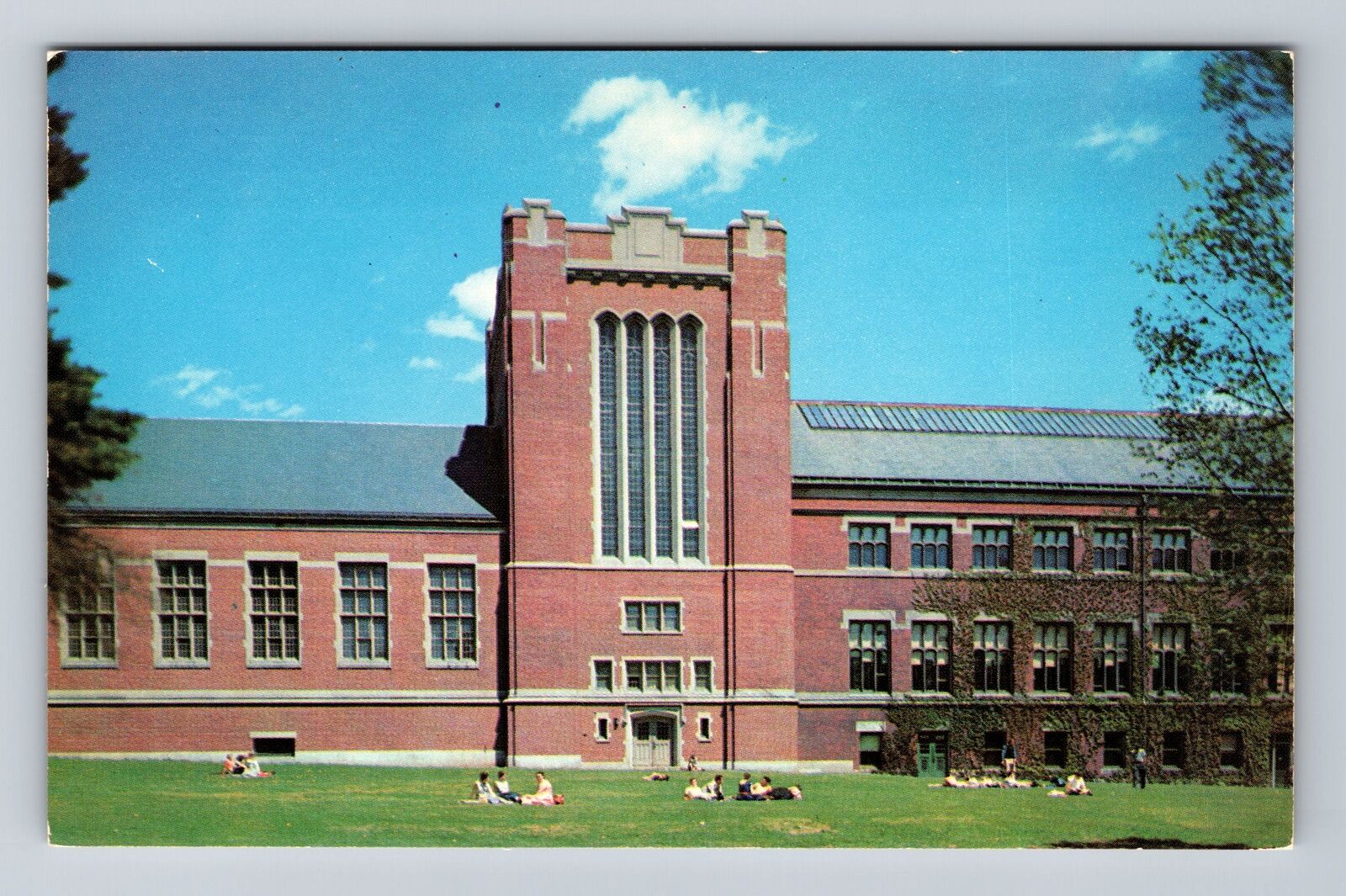 Worcester MA-Massachusetts, Clarke University Library, Antique Vintage Postcard