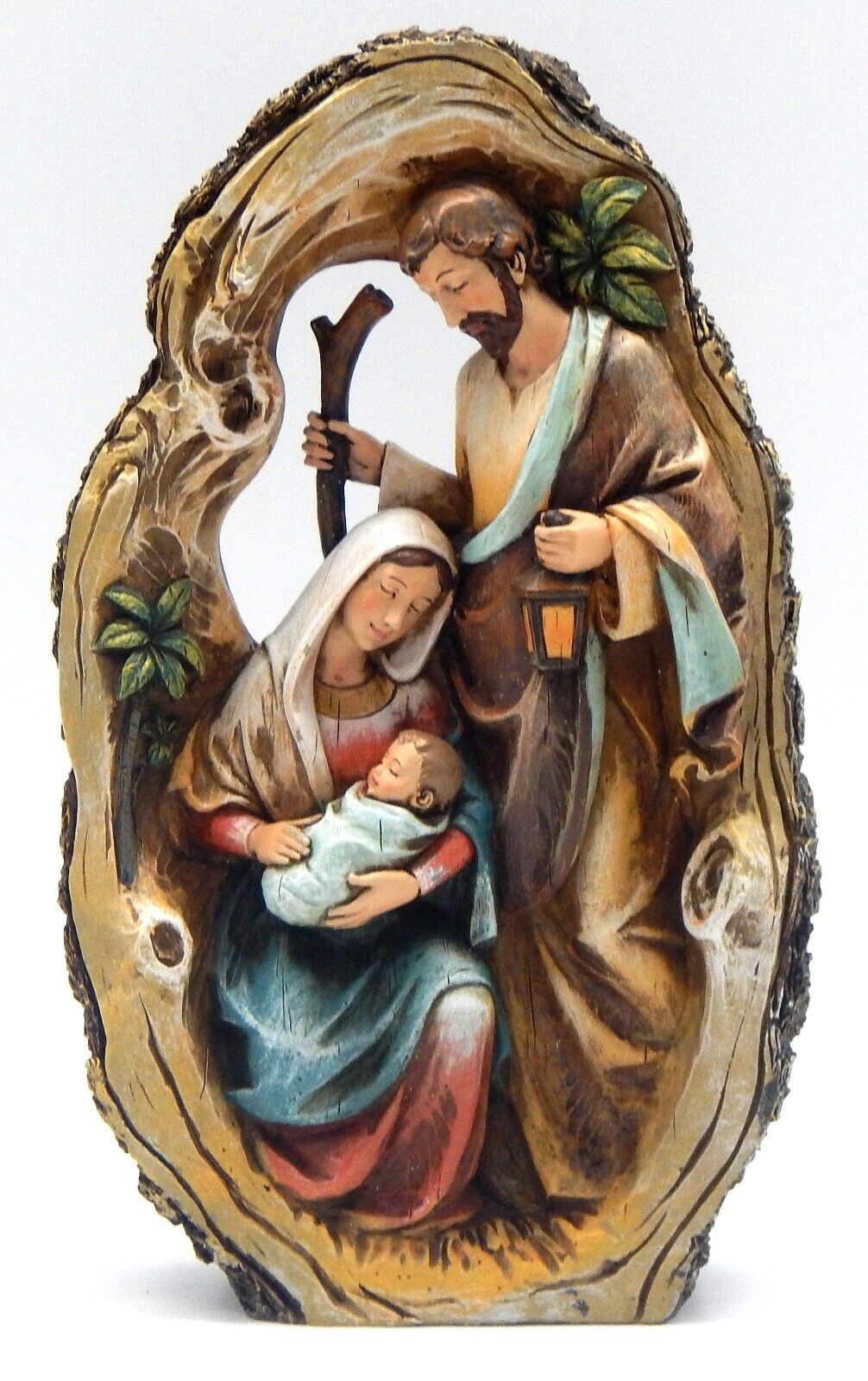 Vtg Holy Family Joseph Mary Baby Jesus Ceramic Nativity Scene Wall Art Roman Inc