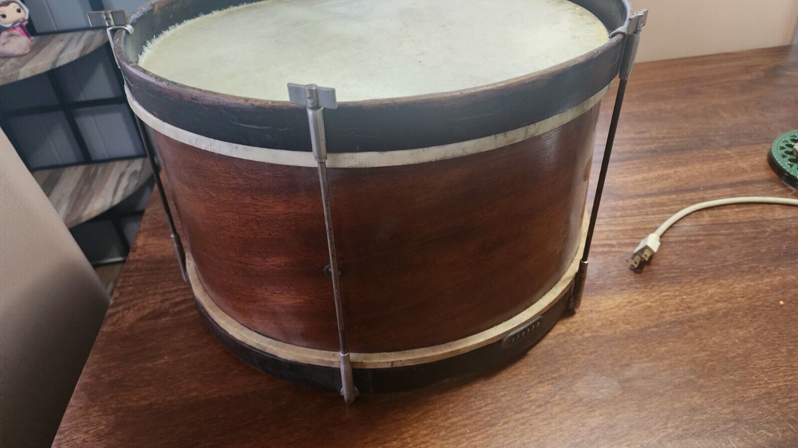 Late 1800s to Early 1900s Antique C. G. Conn Wood Snare Drum 
