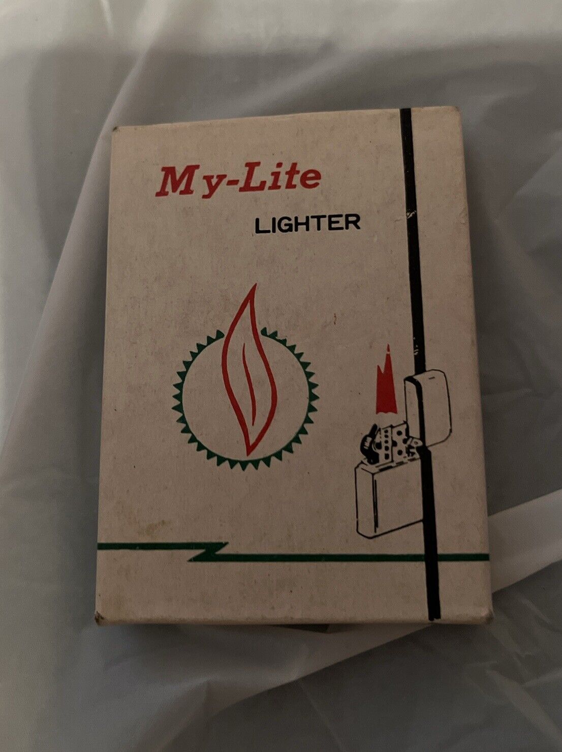 Vintage My-Lite Lighter in Box-Personalized, Nebraska Never struck