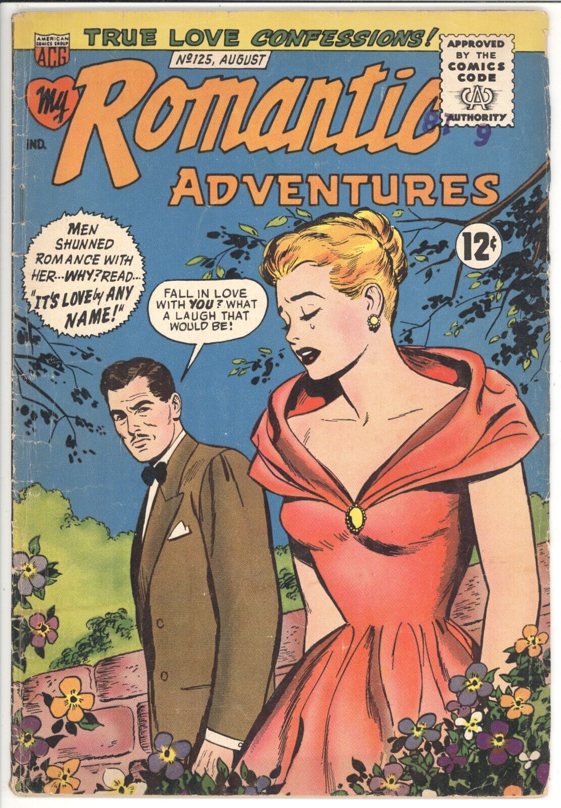 MY ROMANTIC ADVENTURES  125  VG+/4.5  -  Scarce ACG Romance from 1962
