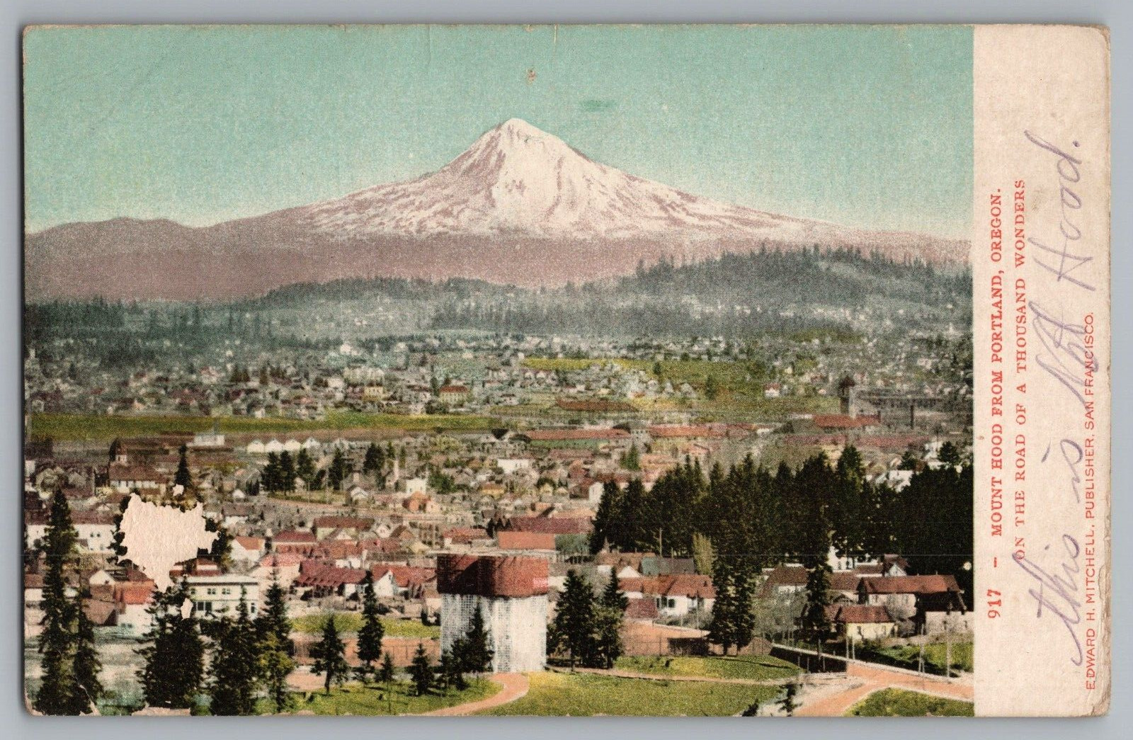 Postcard Mount Hood, From Portland Oregon