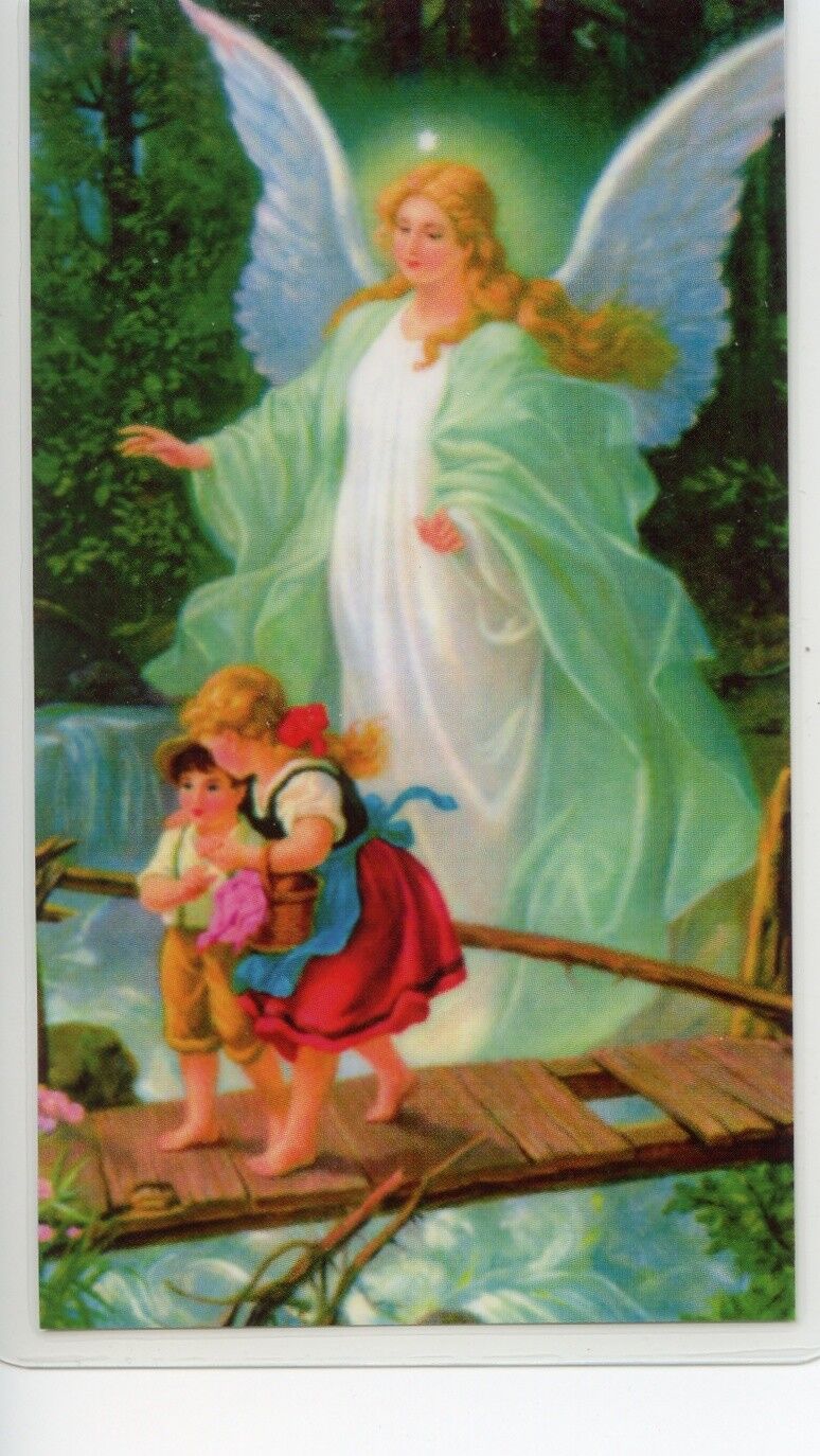 PRAYER TO YOUR GUARDIAN ANGEL - Laminated  Holy Cards.  QUANTITY 25 CARDS