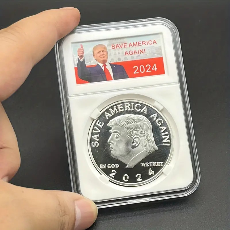 DONALD TRUMP 2024 SILVER Plated COIN 