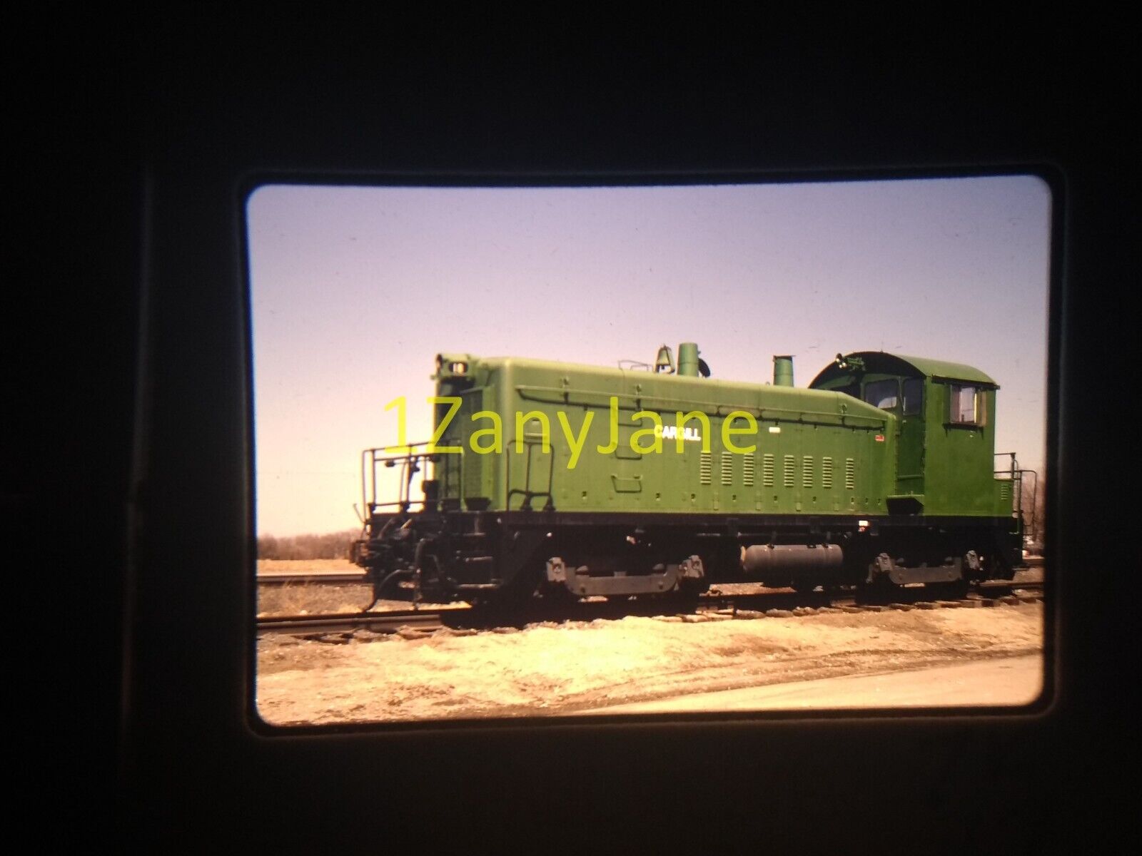 7K17 TRAIN SLIDE Railroad 35MM Photo CARGILL 18 SW1200 GIBBON NEBRASKA 3-27-02