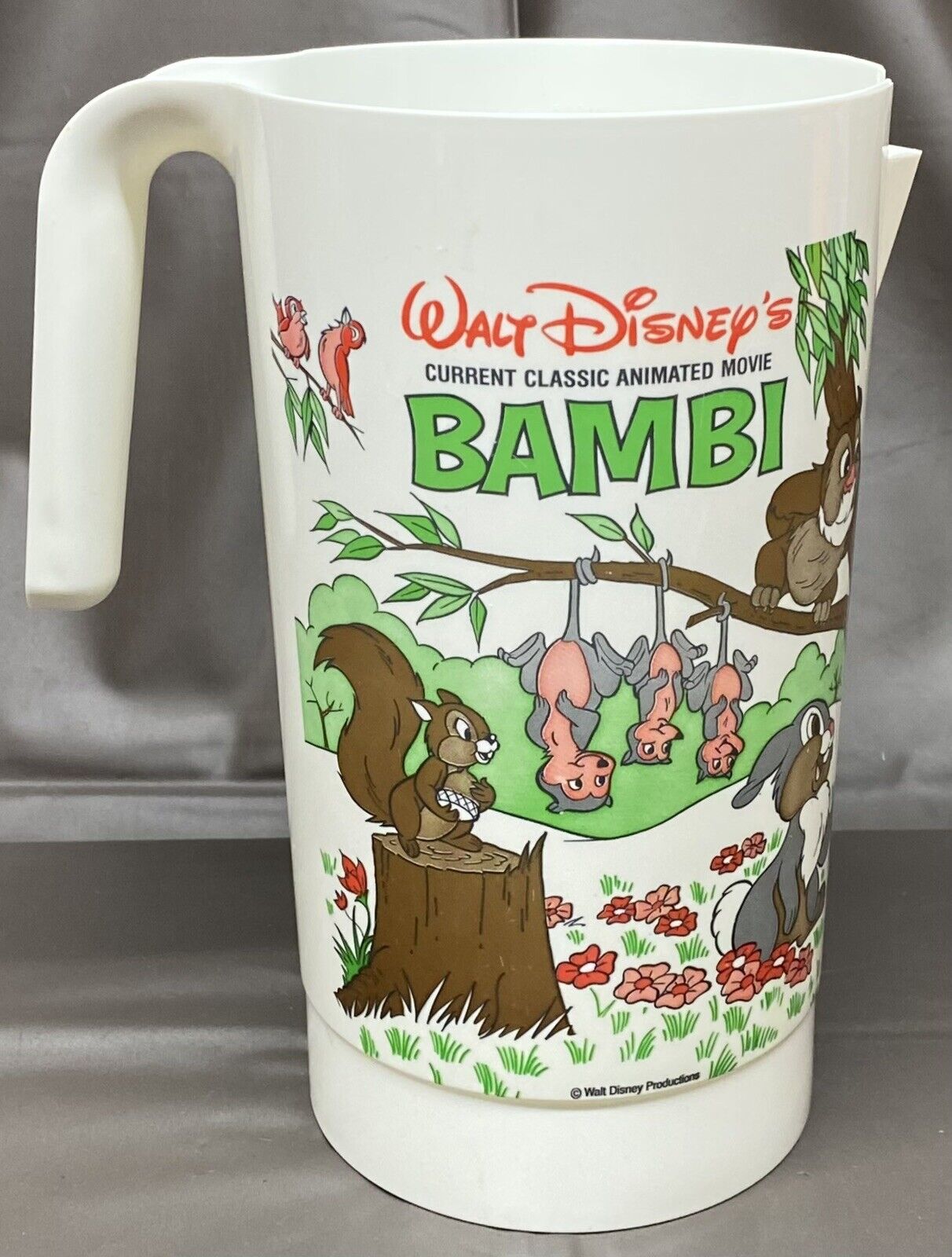 Vintage 1980’s Walt Disney Bambi Plastic Coca Cola Coke Pitcher