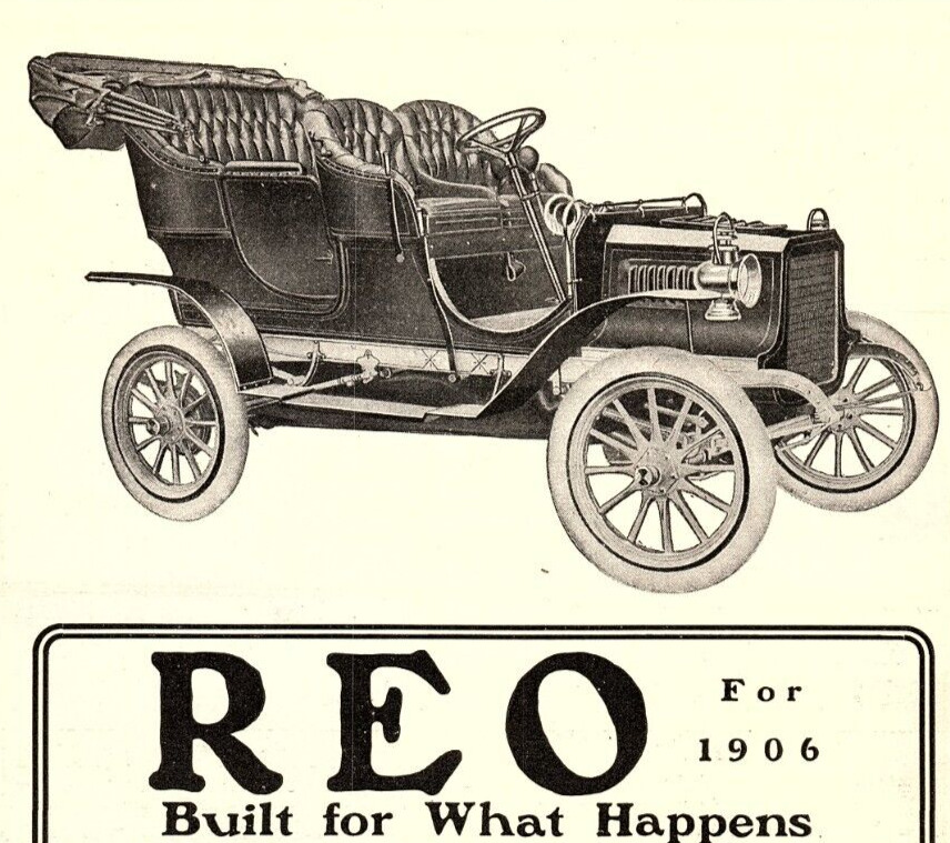 1906 REO MOTOR CAR COMPANY AUTOMOBILE MICHIGAN VINTAGE ADVERTISEMENT Z461