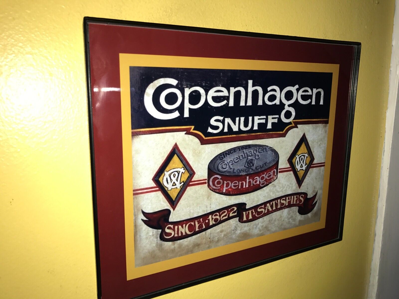 Copenhagen Snuff Chewing Tobacco Store Bar Man Cave Advertising Sign
