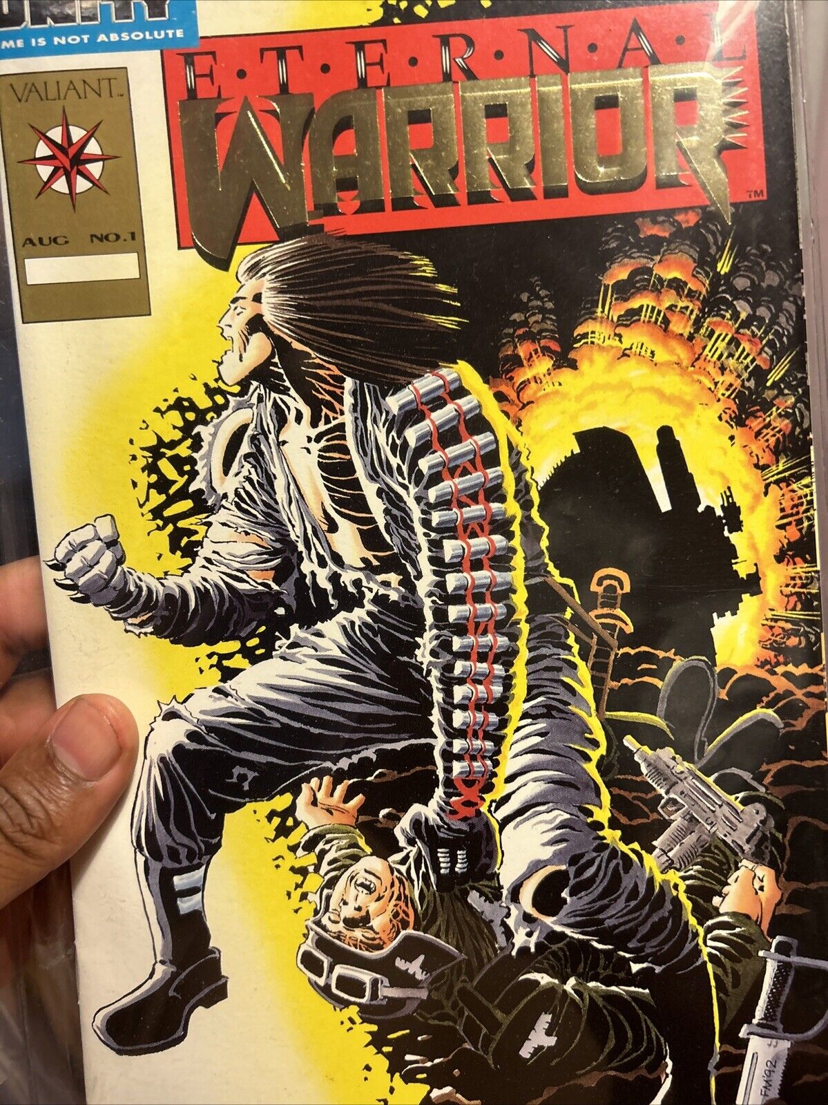 Eternal Warrior #1 VF/NM Gold Logo ERROR  Variant Valiant Comics