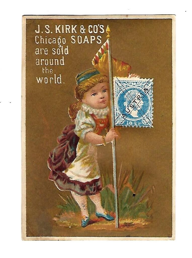 c1890\'s Trade Card J.S. Kirk & Co. Chicago Soaps