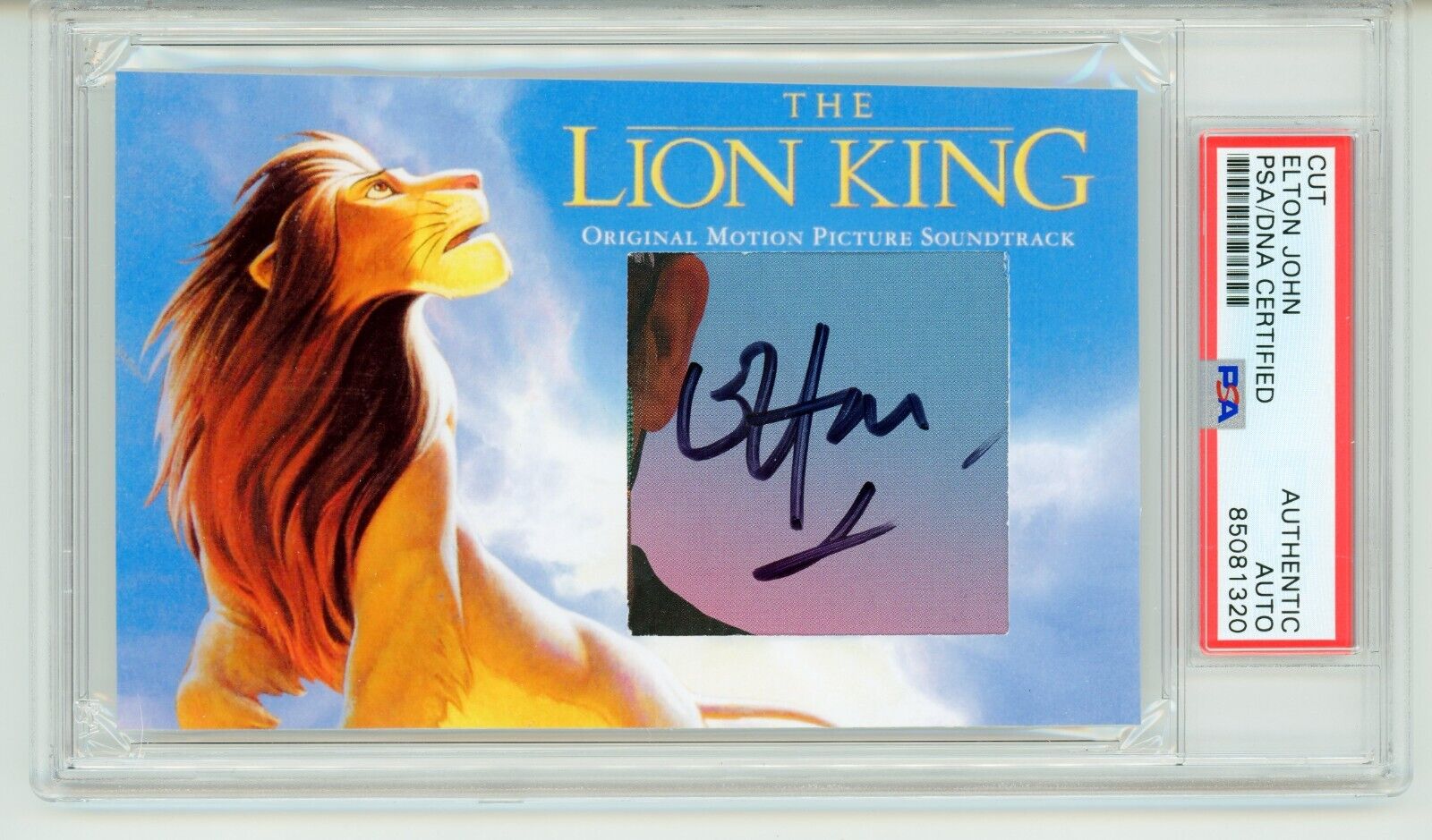 Elton John ~ Signed Autographed The Lion King Cut Display ~ PSA DNA Encased