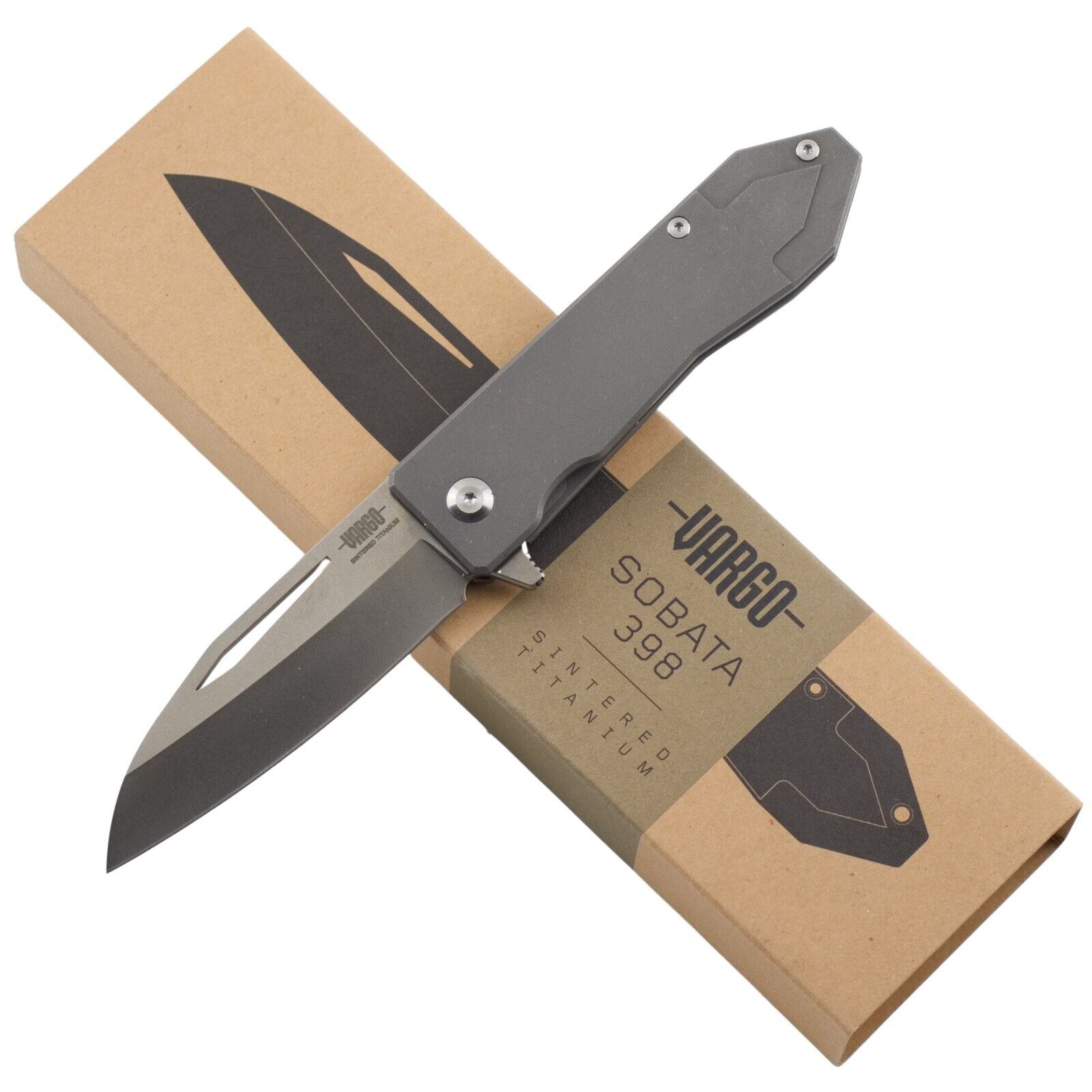 Vargo Sobata 398 Titanium Ceramic Blade Framelock Folding Pocket Knife VR500