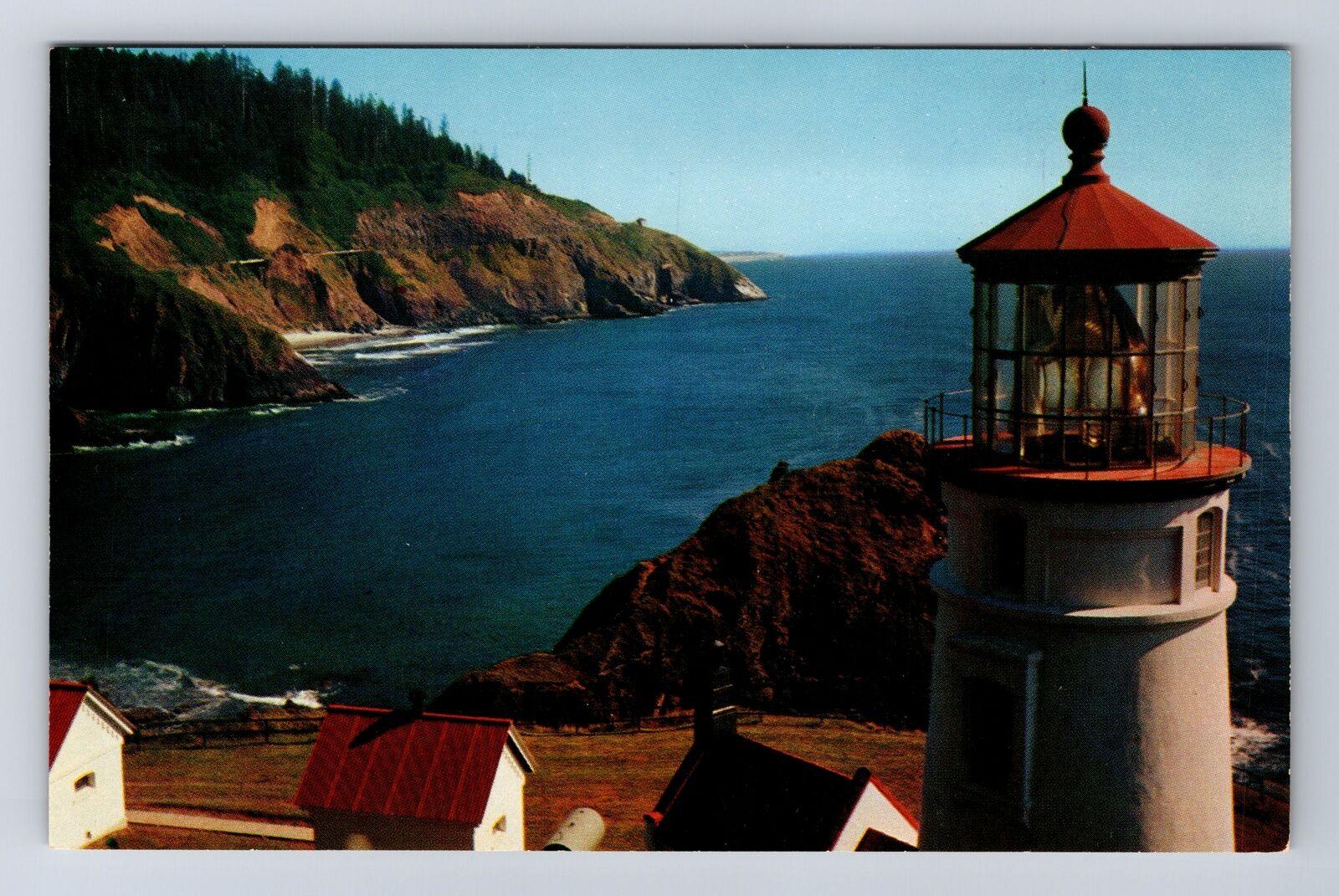 Florence OR-Oregon, Hecate Head Lighthouse, Antique Vintage PC Souvenir Postcard