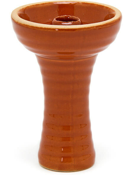 Brown Large Ceramic Phunnel Bowl for Hookah Shiaha Pipe Funnel Narghile Bowl