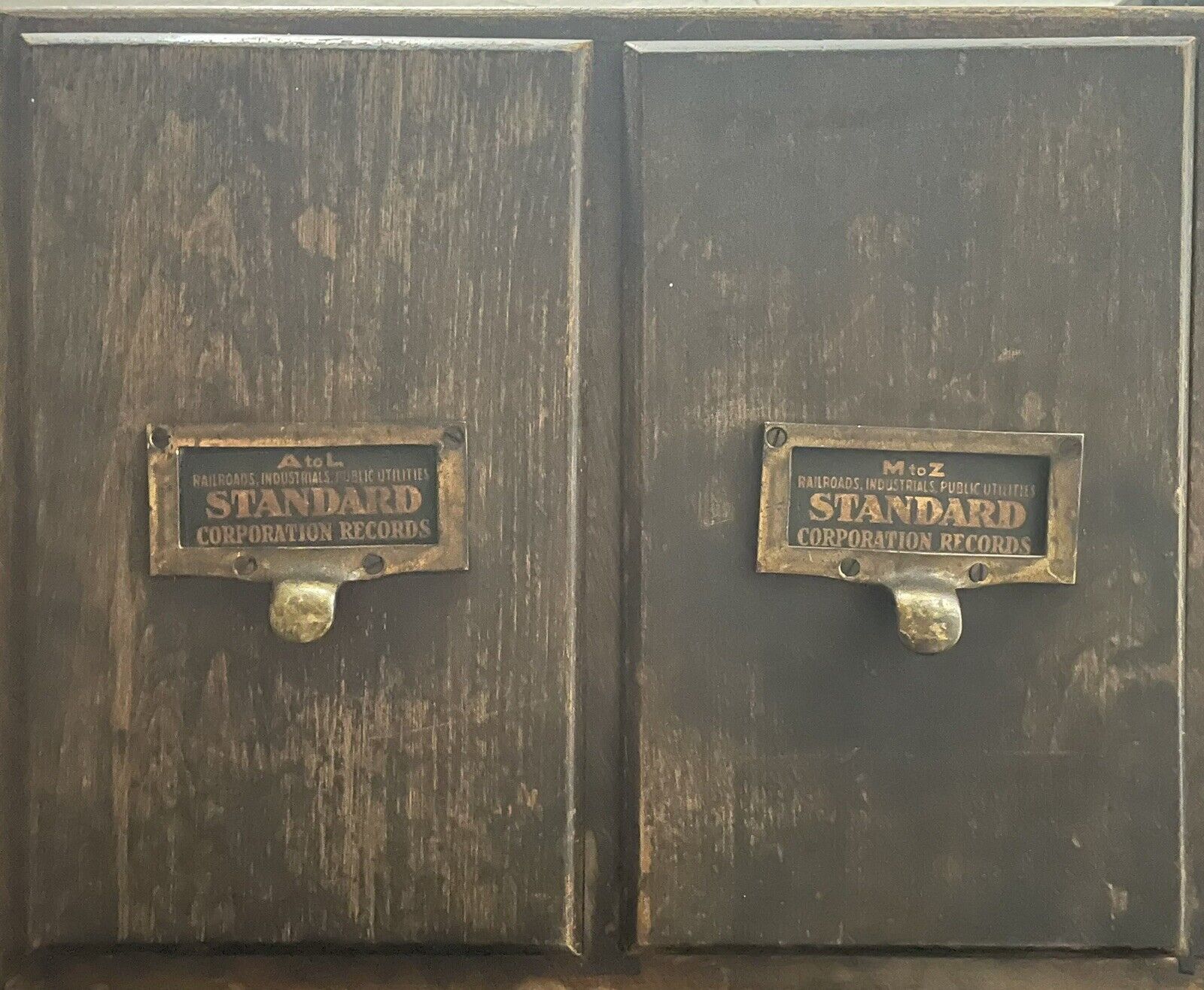 A to L Railroad Industrial Public Utility STANDARD Corp. Records File Cabinet