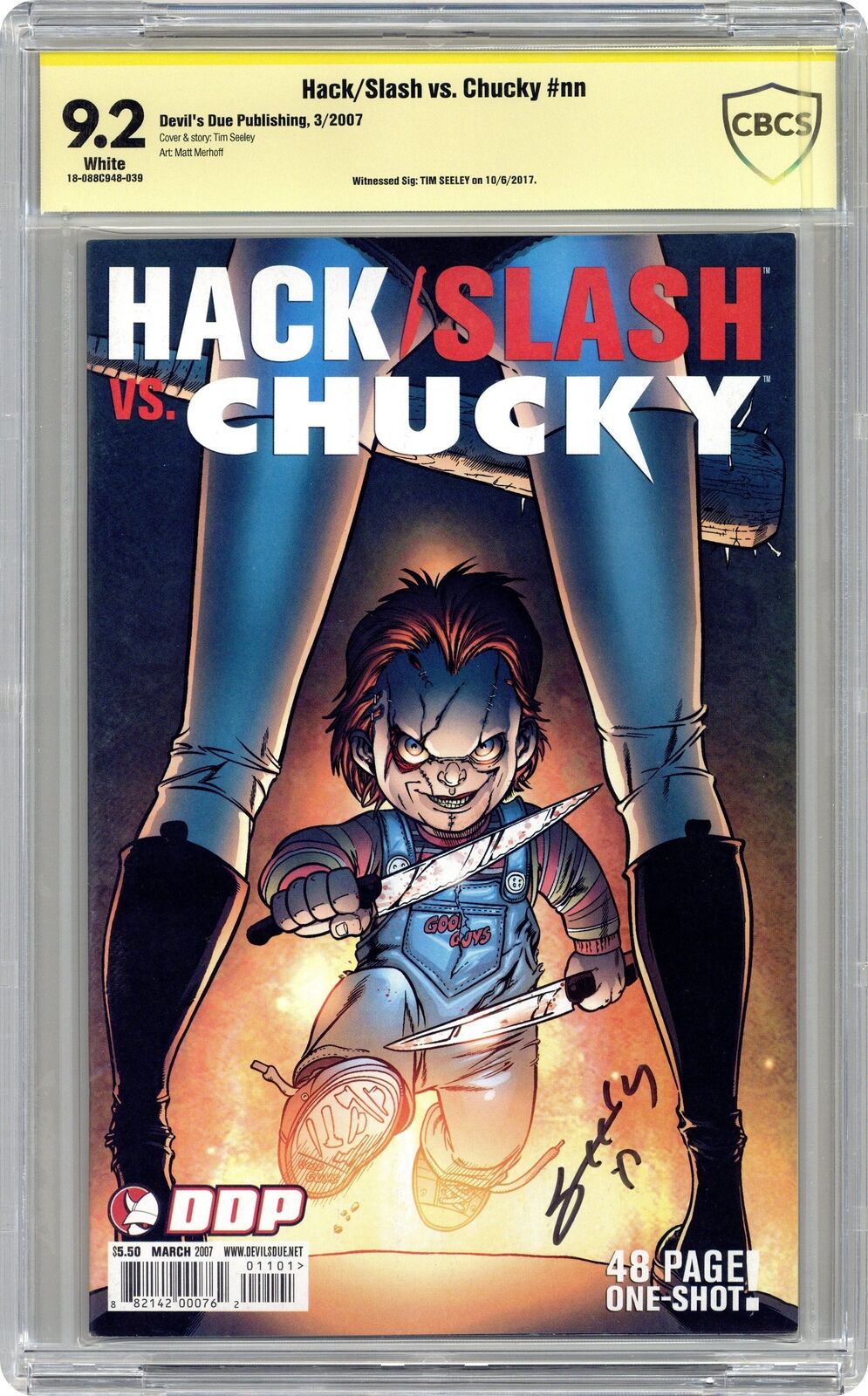 Hack Slash vs. Chucky #0A CBCS 9.2 SS Tim Seeley 2007 18-088C948-039
