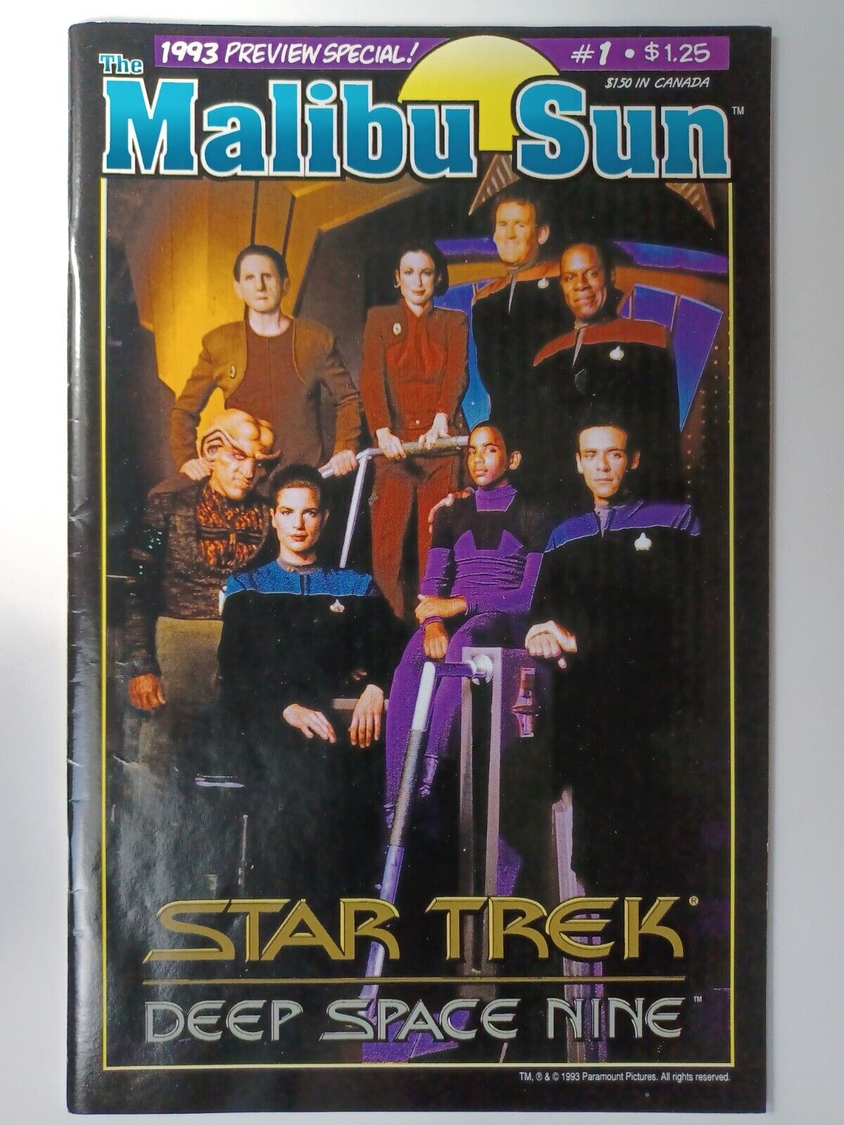 Malibu Sun #1 1993 Preview - Star Trek Deep Space Nine - We Combine Shipping