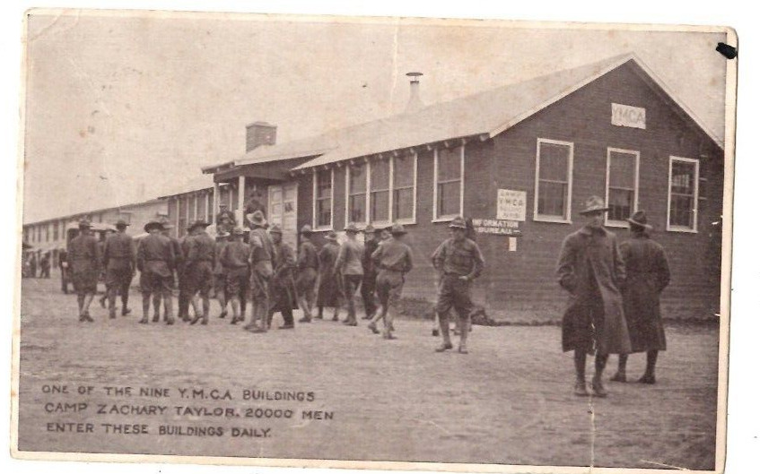 Camp Zachary Taylor Army Y.M.C.A Louisville Kentucky WW1 Building Postcard 1918