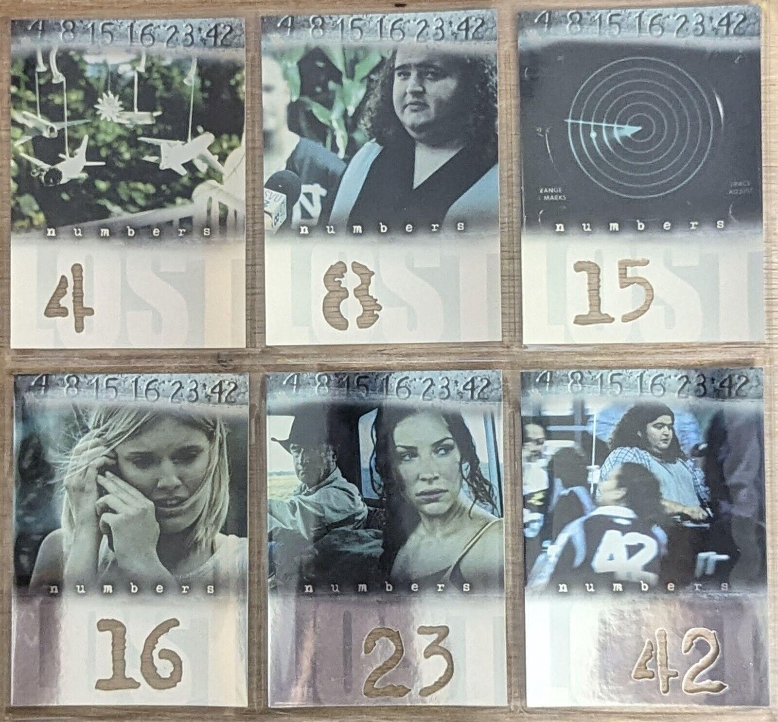 Inkworks LOST SEASON 1 Numbers Complete 6 Card Foil Die-cut Set