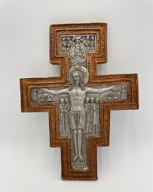 Design Toscano San Damiano Sculptural Wall Cross Crucifixion Jesus Christ